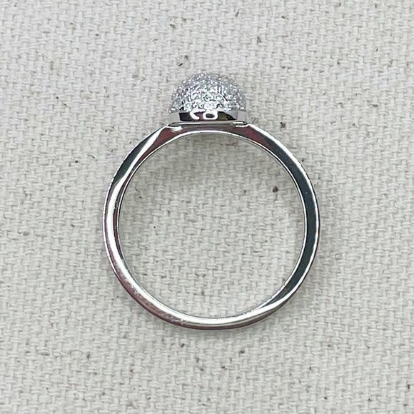 NEW STERLING SILVER | Simulated Diamond Skull Ring - Picture 5 of 5